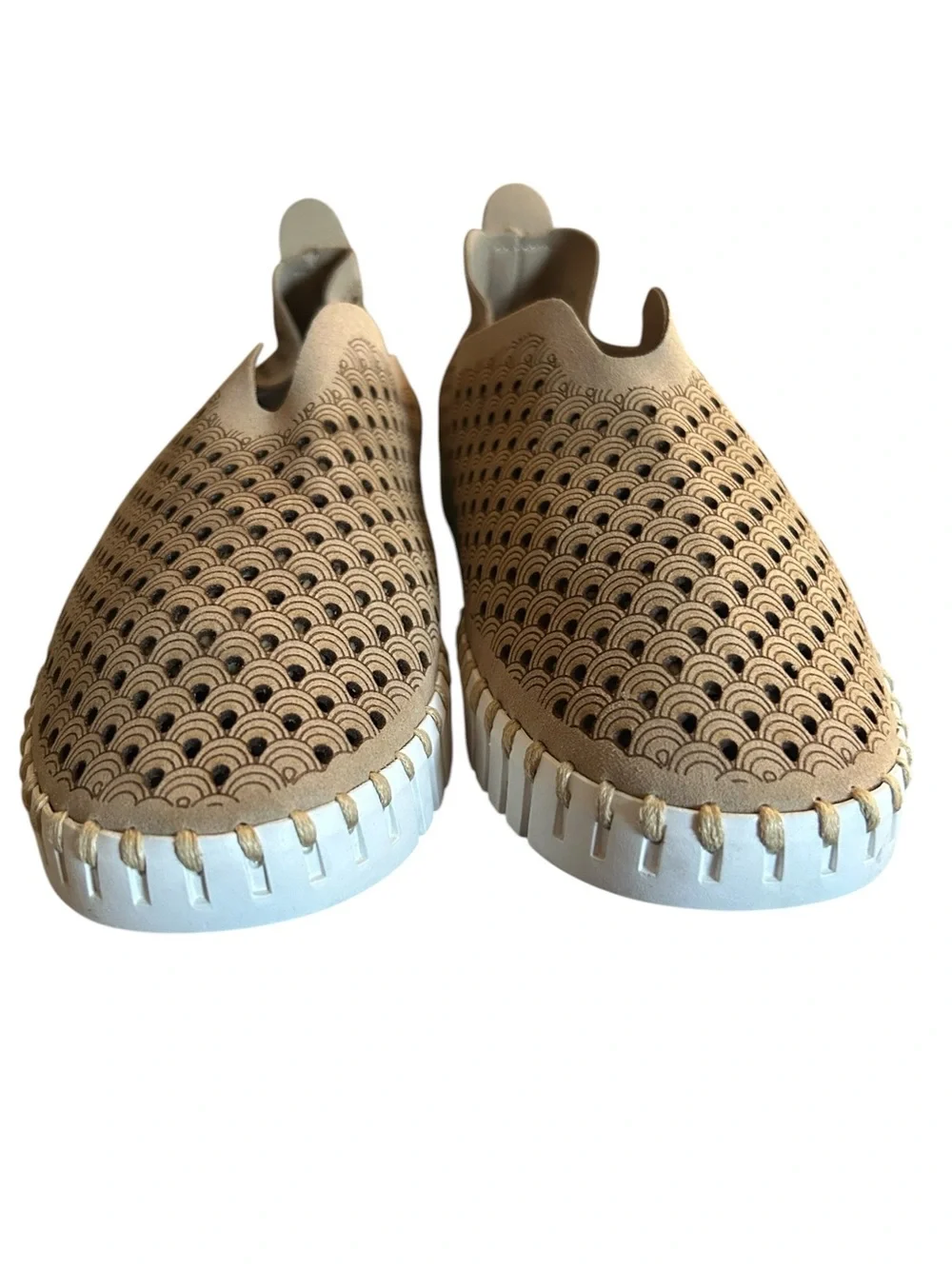 llse Jacobsen Tulip Tan Slip-On Perforated Leather Loafer Size EU 38 US 8
